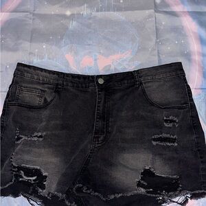 SHEIN Black Curve 4XL Shorts